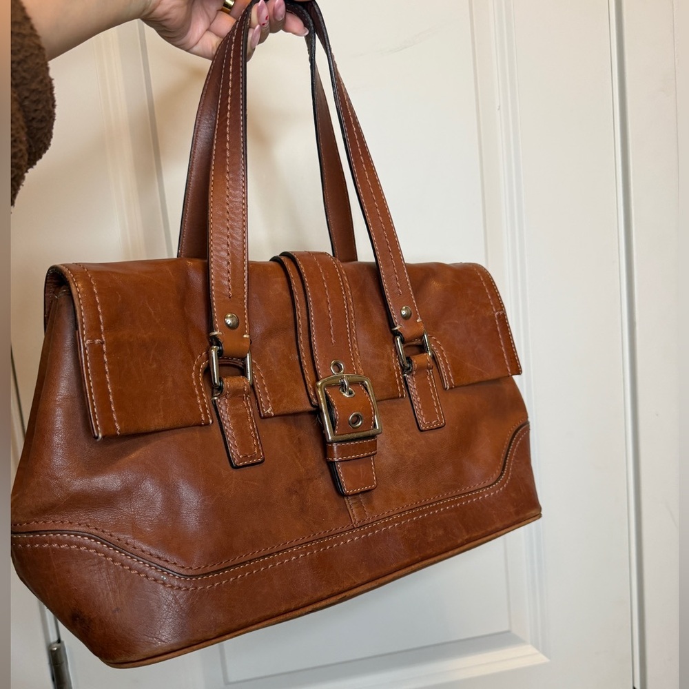 COACH Y2K HAMILTON NEEDS TLC Brown Leather satchel